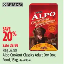 Canadian Tire Alpo Cookout Classics Adult Dry Dog Food, 16kg offer