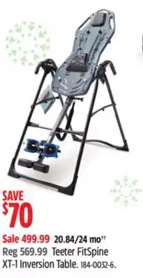 Canadian Tire Teeter FitSpine XT-1 Inversion Table offer