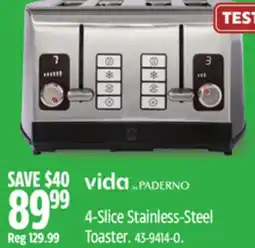 Canadian Tire PADERNO 4-Slice Stainless-Steel Toaster offer