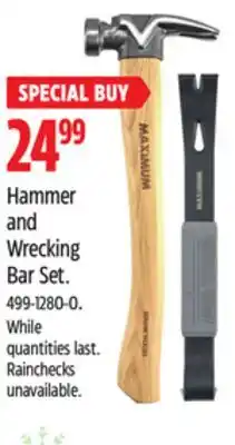 Canadian Tire Wrecking Bar Set offer