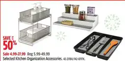 Canadian Tire Selected Kitchen Organization Accessories offer