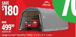 Canadian Tire ShelterLogic Garage-in-a-Box RoundTop Shelter offer