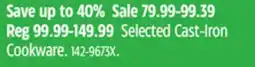 Canadian Tire Selected Cast-Iron Cookware offer