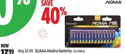Canadian Tire NOMA 30/AAA Alkaline Batteries offer