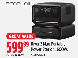 Canadian Tire River 3 Max Portable Power Station, 600W offer