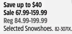 Canadian Tire Selected Snowshoes offer
