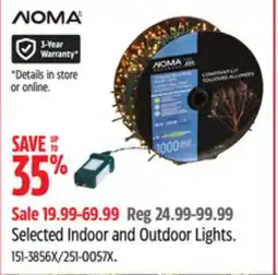 Canadian Tire NOMA Selected Indoor and Outdoor Lights offer