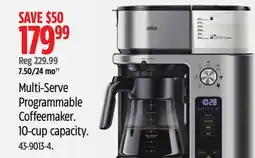 Canadian Tire BRAUN Multi-Serve Programmable Coffeemaker offer