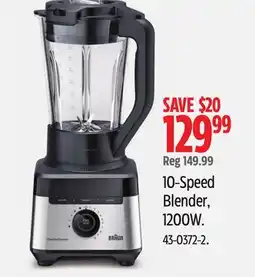 Canadian Tire Braun 10-Speed Blender offer