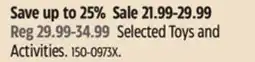 Canadian Tire Selected Toys and Activities offer