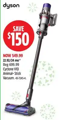 Canadian Tire Cyclone V10 Animal+ Stick Vacuum offer