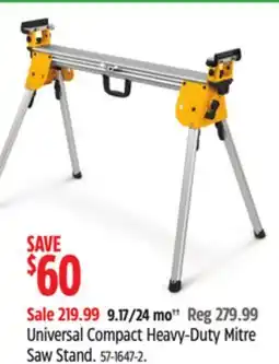 Canadian Tire DEWALT Universal Compact Heavy-Duty Mitre Saw Stand offer