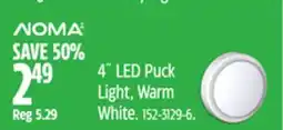 Canadian Tire NOMA 4˝ LED Puck Light, Warm White offer