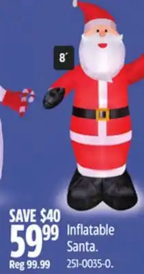 Canadian Tire Gemmy Airblown Inflatable Santa offer