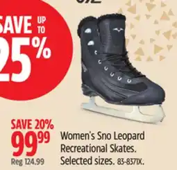 Canadian Tire VIC Women's Sno Leopard Recreational Skates offer