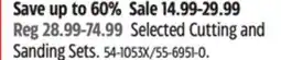 Canadian Tire Selected Cutting and Sanding Sets offer