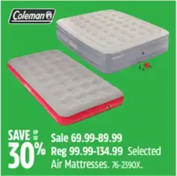 Canadian Tire Coleman Selected Air Mattresses offer