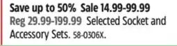 Canadian Tire Selected Socket and Accessory Sets offer