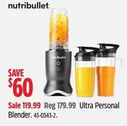 Canadian Tire Nutribullet Ultra Personal Blender offer