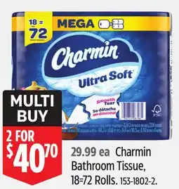 Canadian Tire Charmin Bathroom Tissue, 18=72 Rolls offer