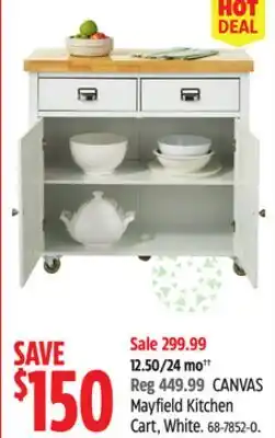 Canadian Tire CANVAS Mayfield Kitchen Cart offer