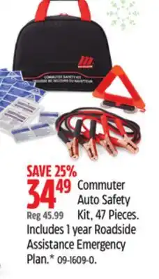 Canadian Tire MotoMaster Commuter Auto Safety Kit, 47 Pieces offer