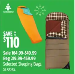 Canadian Tire Selected Sleeping Bags offer