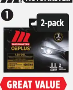 Canadian Tire OEPLUS LED Headlight Bulbs offer