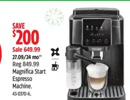 Canadian Tire De'Longhi Magnifica Start Espresso Machine offer
