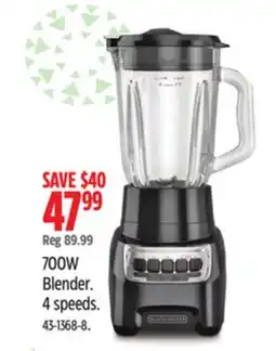 Canadian Tire Blender. 4 speeds offer