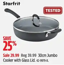 Canadian Tire Starfrit 30cm Jumbo Cooker with Glass Lid offer