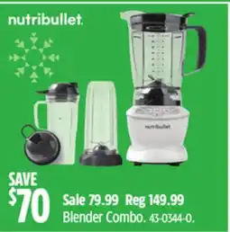 Canadian Tire NutriBullet Blender Combo offer