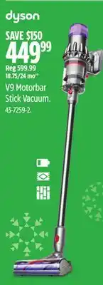 Canadian Tire Dyson V9 Motorbar Stick Vacuum offer