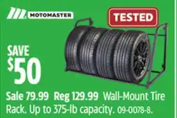 Canadian Tire MOTOMASTER Wall-Mount Tire Rack offer