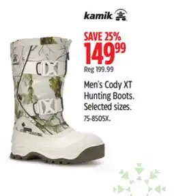 Canadian Tire Men's Cody XT Hunting Boots offer