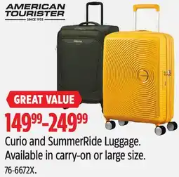 Canadian Tire American Tourister Curio and SummerRide Luggage offer