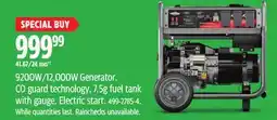 Canadian Tire Briggs & Stratton 9200W/12,000W Generator offer