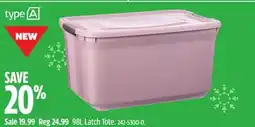 Canadian Tire Type A 98L Latch Tote offer