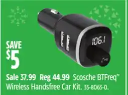 Canadian Tire Scosche BTFreq Wireless Handsfree Car Kit offer