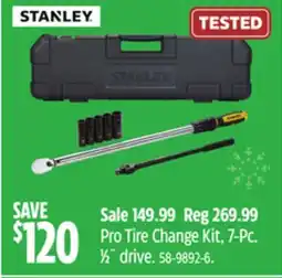Canadian Tire Stanley Pro Tire Change Kit, 7-Pc. 1⁄2˝ drive offer