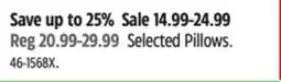 Canadian Tire For Living Selected Pillows offer