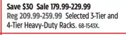 Canadian Tire Selected 3-Tier and 4-Tier Heavy-Duty Racks offer