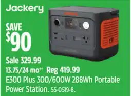 Canadian Tire Jackery E300 Plus 300/600W 288Wh Portable Power Station offer