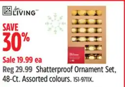 Canadian Tire For Living Shatterproof Ornament Set offer