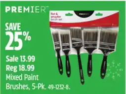 Canadian Tire Premier Mixed Paint Brushes, 5-Pk offer