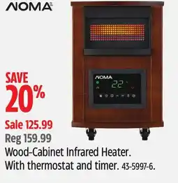 Canadian Tire NOMA Wood-Cabinet Infrared Heater offer