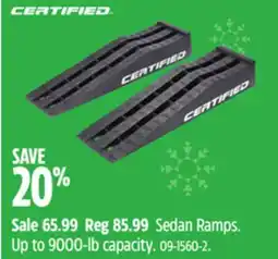 Canadian Tire Certified Sedan Ramps. Up to 9000-lb capacity offer