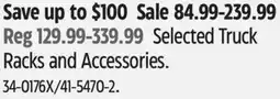 Canadian Tire Erickson Selected Truck Racks and Accessories offer