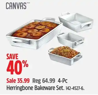 Canadian Tire 4-Pc Herringbone Bakeware Set offer