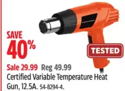Canadian Tire Certified Variable Temperature Heat Gun offer